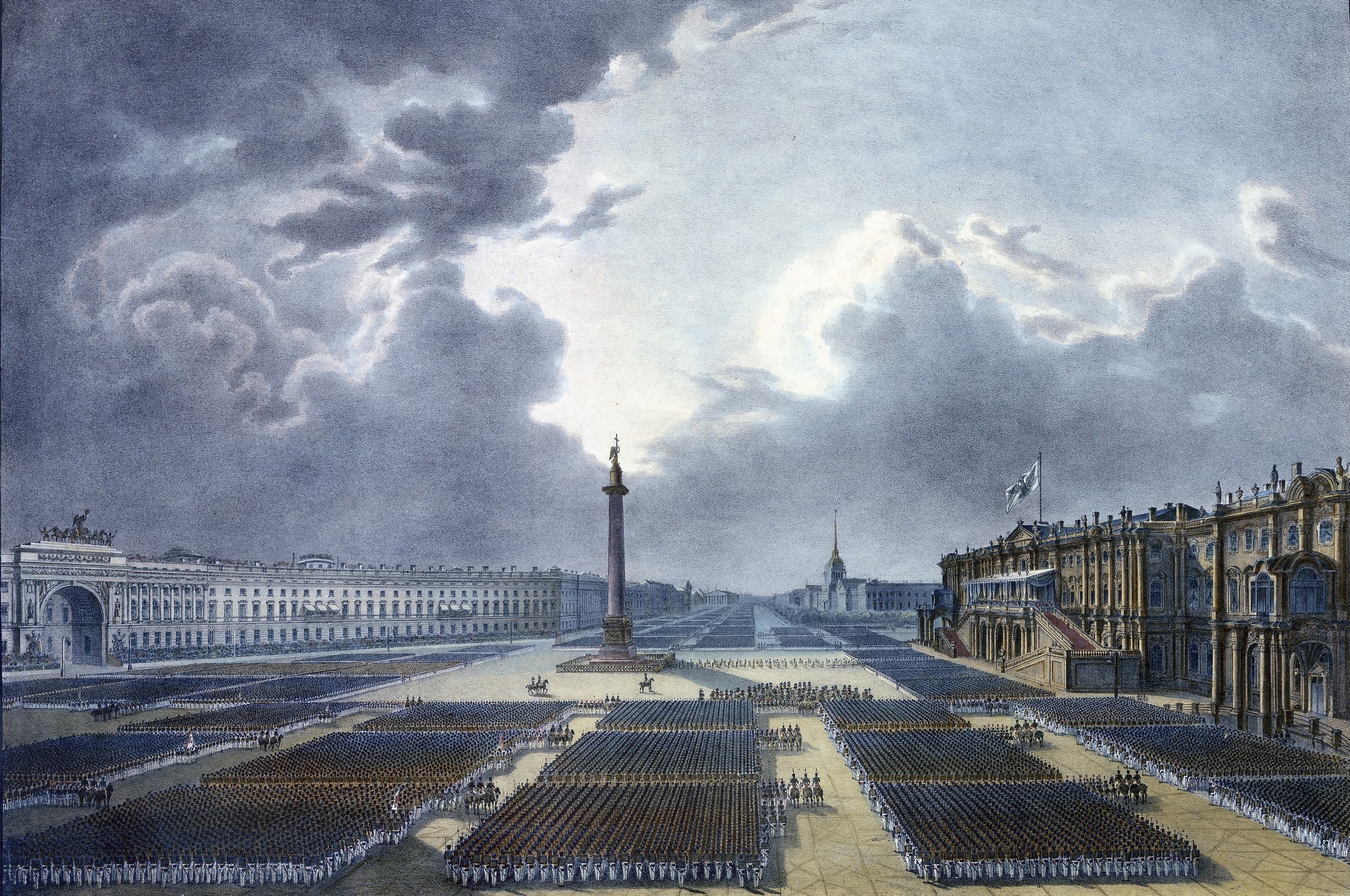 Александровская колонна. Монферран. 1834
